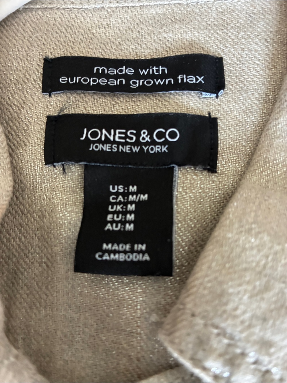 Jones NY SIZE: small to medium Women’s Metallic Silver/Cream Button-Front Jacket - Picture 3 of 10